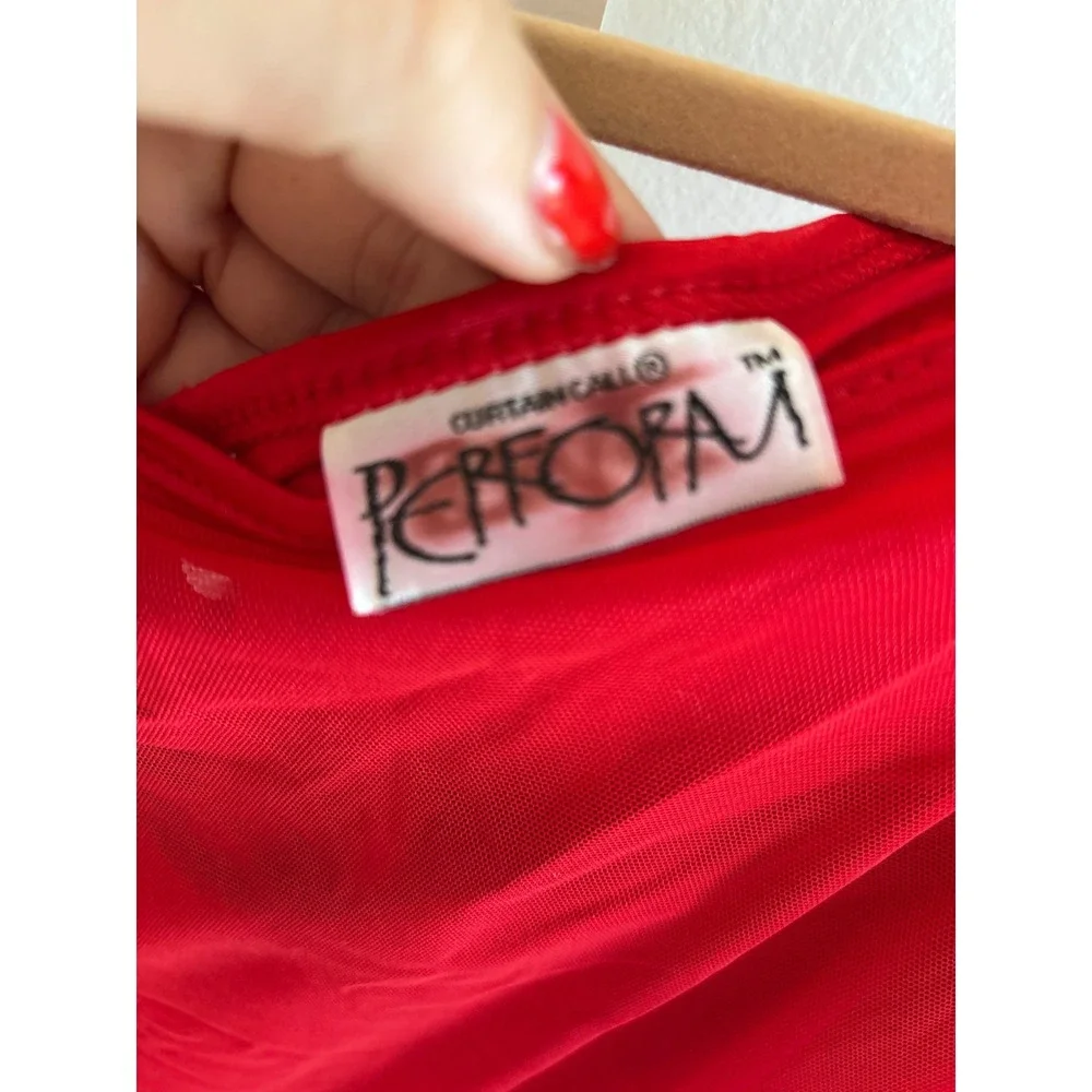 Curtain Call‎ Perform Red Dance Dress Asymmetrical Hem Sleeveless